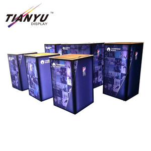 Trade Portable VITRINE Aluminium exposition Tissu Comptoir