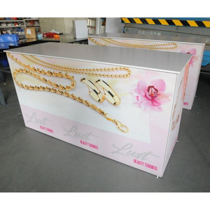 Custom Design Impression commerce en aluminium Portable Voir l'équipement Table Stand Promotion Comptoir