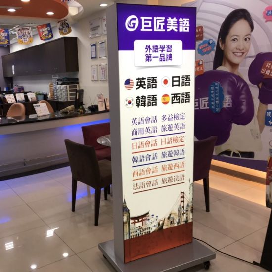 Chain Store Décoration Photo Booth Wholesale Double Side Vêtements Frame-Less magasin LED Light Box