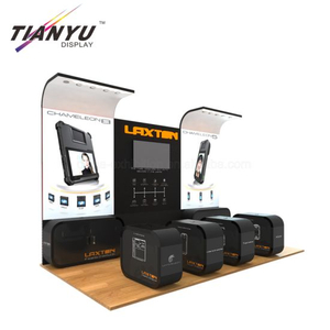 Moderne modulaire Salon Tissu Stand d'exposition avec graphique