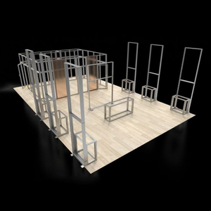 8mx8m Flex Recyclage Conception graphique Tissu aluminium Affichage stand de l'exposition